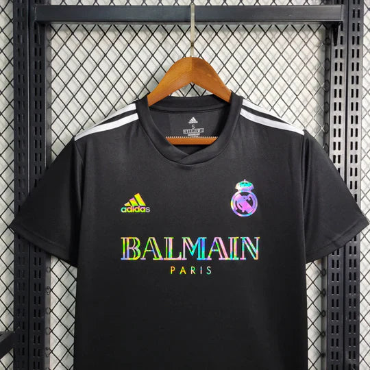 Maillot Real Madrid foot Balmain Noir 2023 2024 Maison To Sport