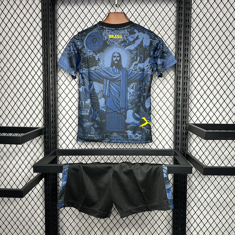 Kits enfant Brésil x Jesus Christ Domicile Junior Enfant 2024-2025 Maison To Sport