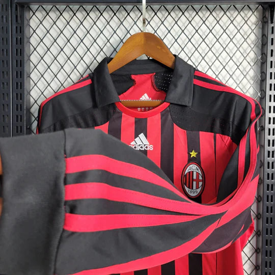 Maillot AC Milan Retro 2007 2008 Manche Longue Maison To Sport