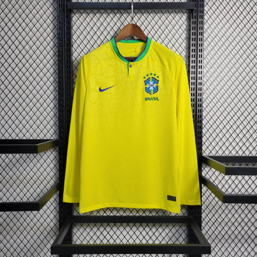 Maillot Brésil Domicile 2022/23 Coupe du Monde Manche Longue Maison To Sport