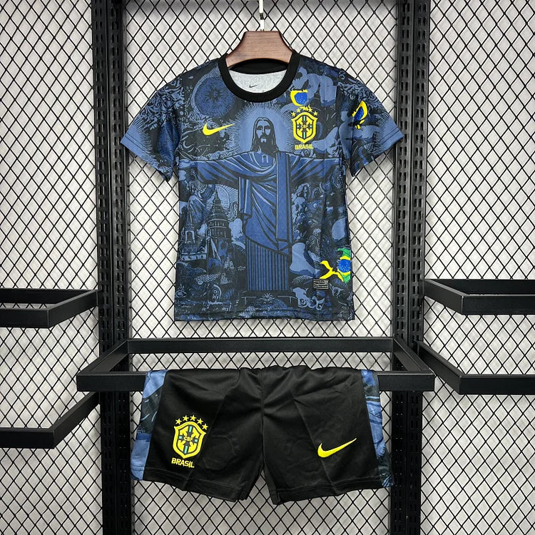 Kits enfant Brésil x Jesus Christ Domicile Junior Enfant 2024-2025 Maison To Sport