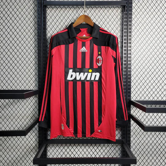 Maillot AC Milan Retro 2007 2008 Manche Longue Maison To Sport