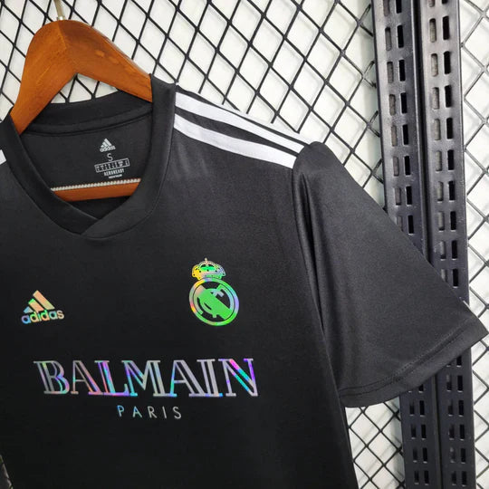 Maillot Real Madrid foot Balmain Noir 2023 2024 Maison To Sport