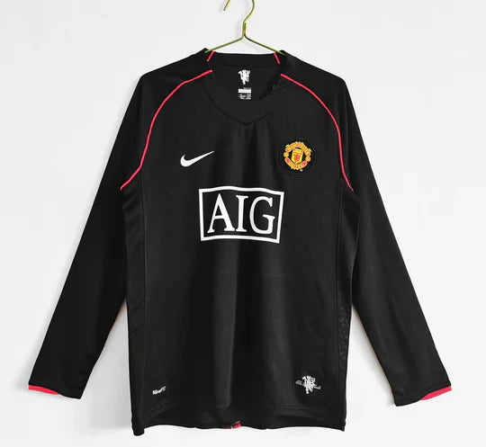 Maillot 07-08 Manchester United Exterieur Manches Longues Maison To Sport