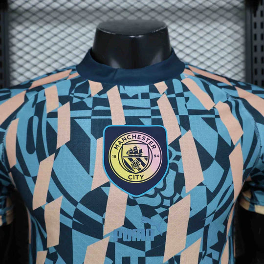 Maillot Manchester City Blue Retro Style Special Edition Shirt 24-25 Maison To Sport